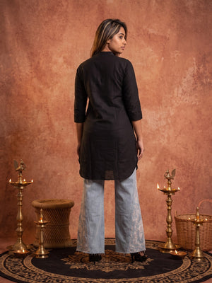 The Paruthee | Carbon Black Short Kurti