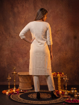 The Paruthee | Onion-Stripe Cotton Co-ord Set
