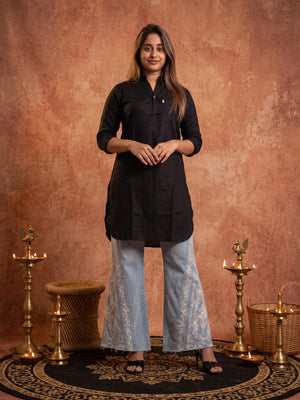 The Paruthee | Carbon Black Short Kurti