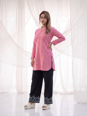 The Paruthee | Lotus Pink Short Kurti