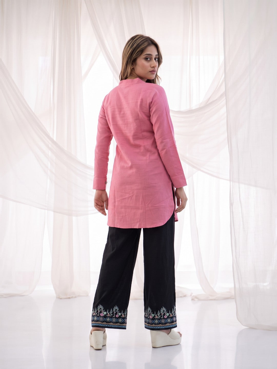 The Paruthee | Lotus Pink Short Kurti