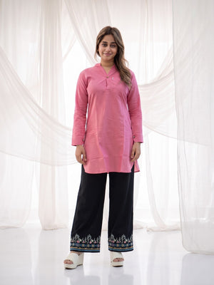 The Paruthee | Lotus Pink Short Kurti