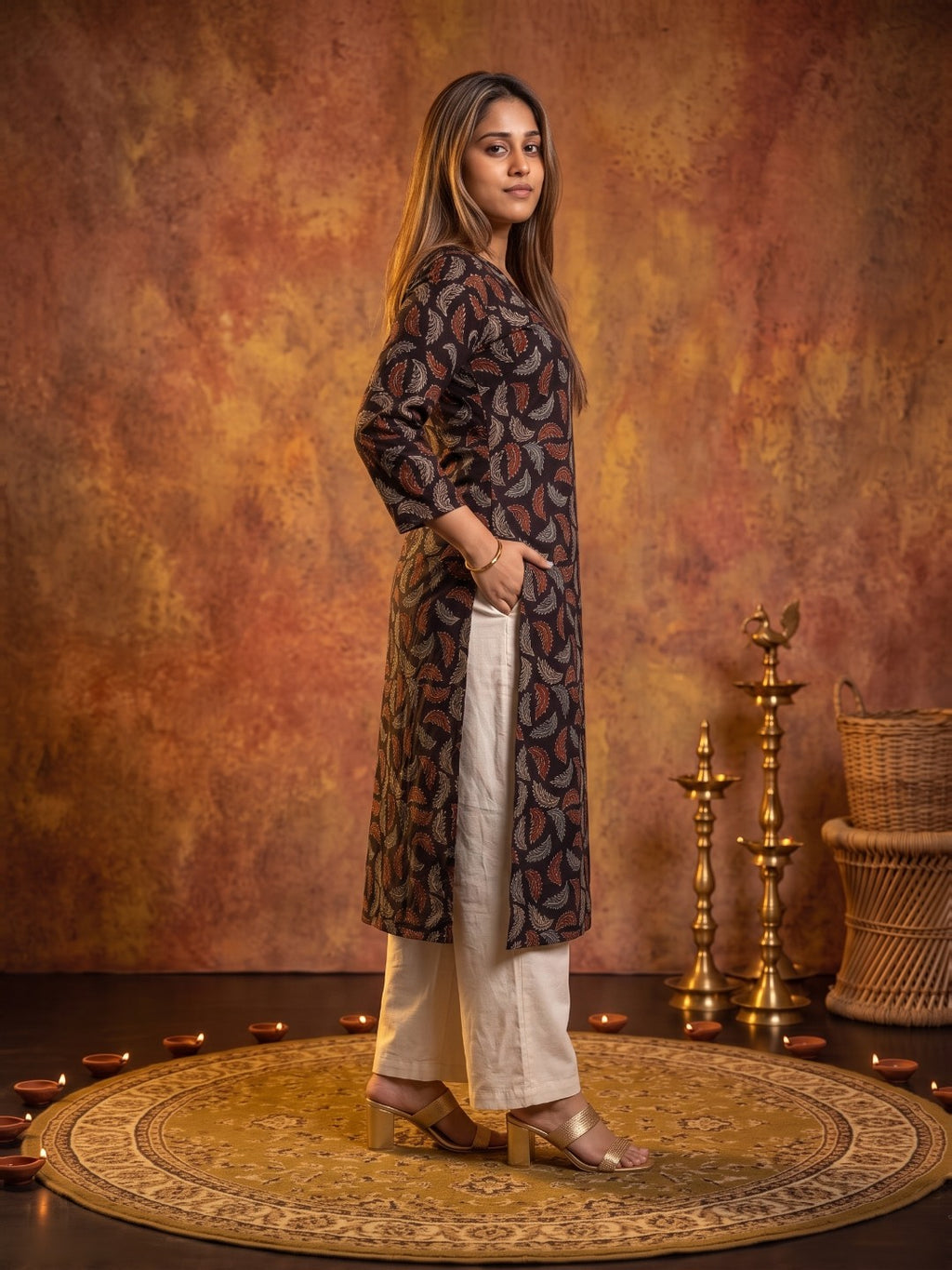 The Paruthee | Ajrakh Handblock Cotton Kurti