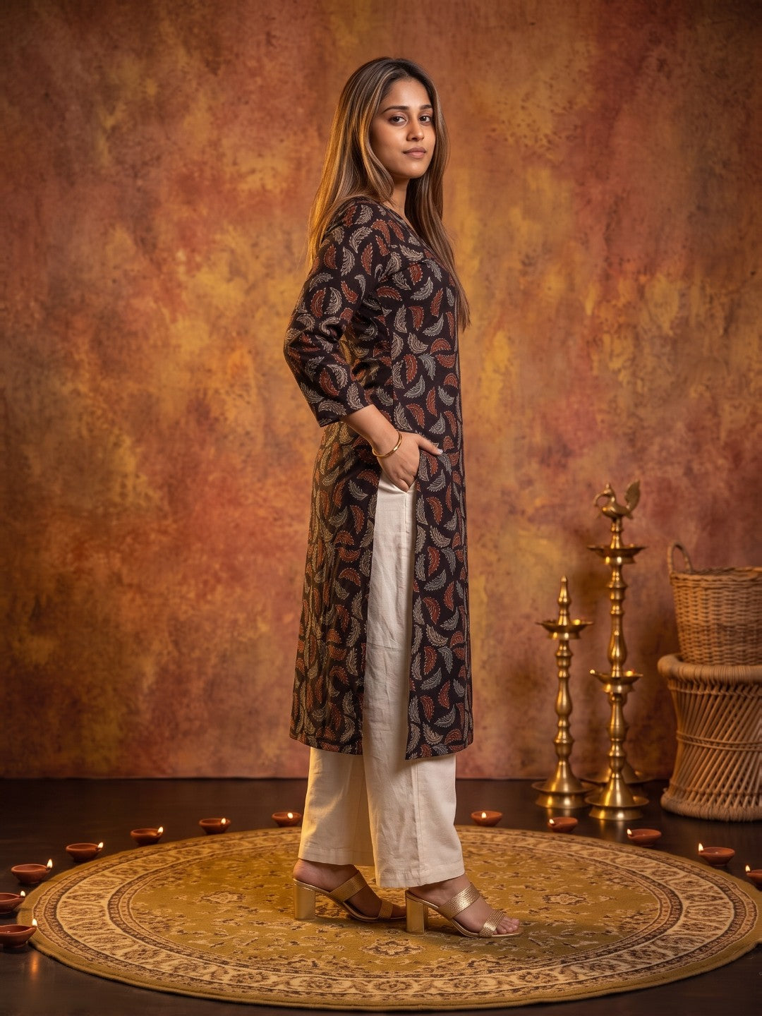 The Paruthee | Ajrakh Handblock Cotton Kurti