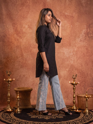 The Paruthee | Carbon Black Short Kurti
