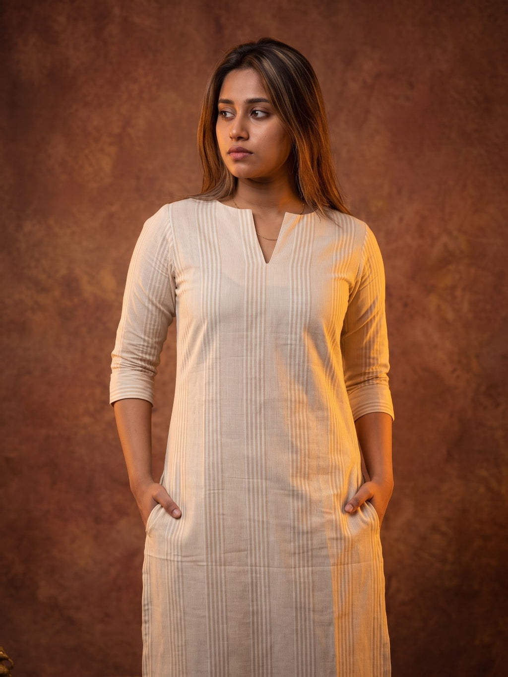 The Paruthee | Onion-Stripe Cotton Co-ord Set